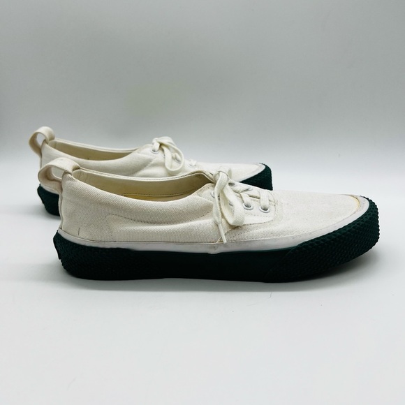 Celine Paris Classic White Canvas Sneakers with Hunter Green soles size 8 - Picture 7 of 15